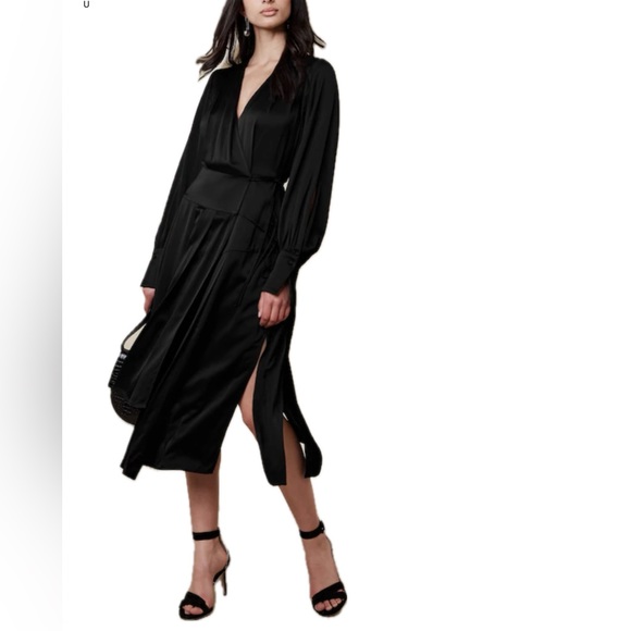 Banana Republic Dresses & Skirts - Banana Republic Black Lydia Asymmetrical Shirt Dress